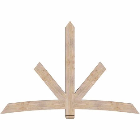 Ekena Millwork Alberta Smooth Timber Gable Bracket, Douglas Fir, 84"W x 56"H x 5 1/2"D x 5 1/2"F, 16/12 Pitch GBW084X56X0606ALB00SDF